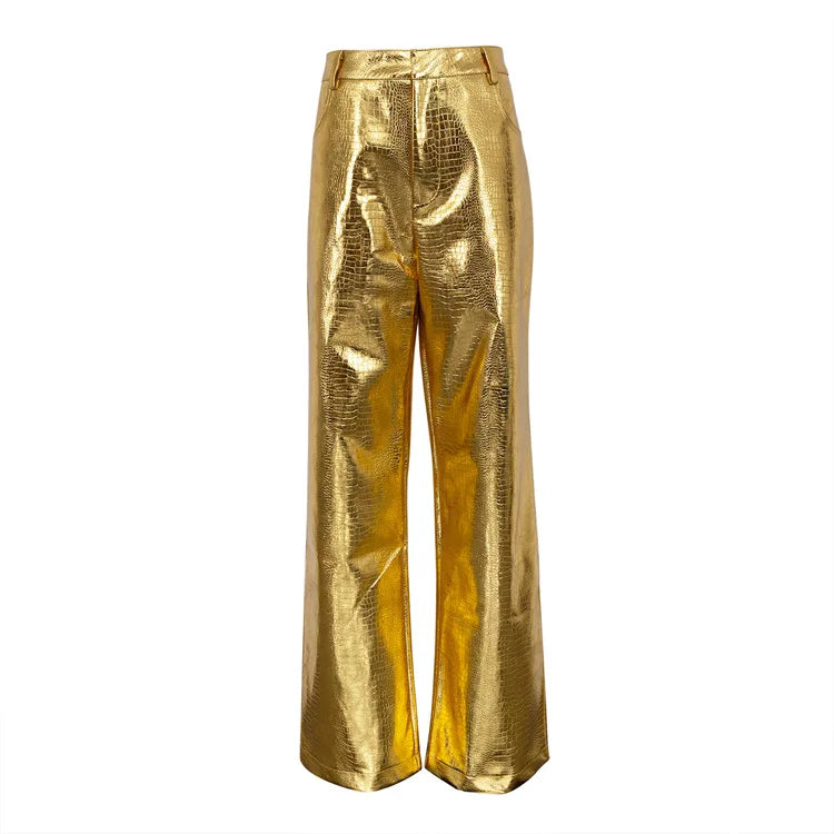 Faux Leather Disco Trousers